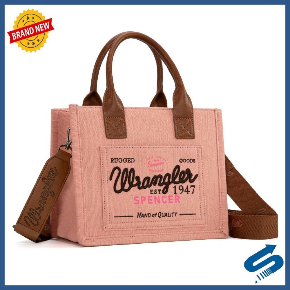 Canvas Tote Bag with Adjustable Strap, Multiple Pockets, 11x4.5x8.8 Inches